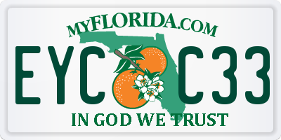 FL license plate EYCC33