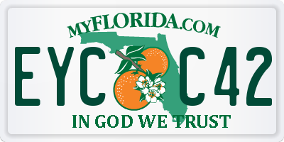 FL license plate EYCC42