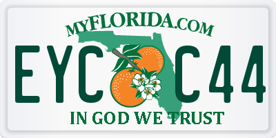 FL license plate EYCC44