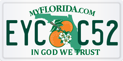 FL license plate EYCC52