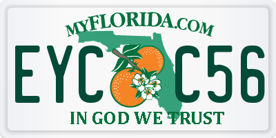 FL license plate EYCC56