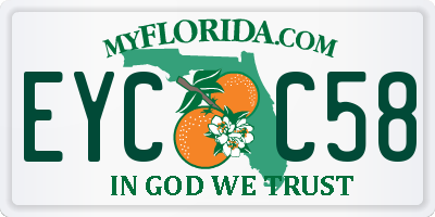 FL license plate EYCC58