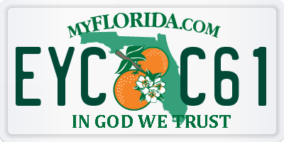 FL license plate EYCC61
