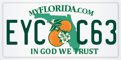 FL license plate EYCC63