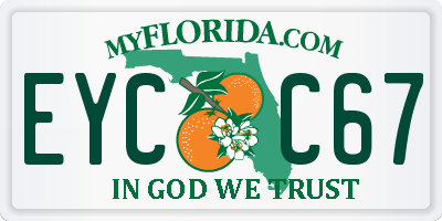 FL license plate EYCC67