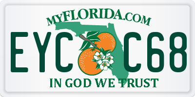 FL license plate EYCC68