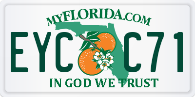 FL license plate EYCC71