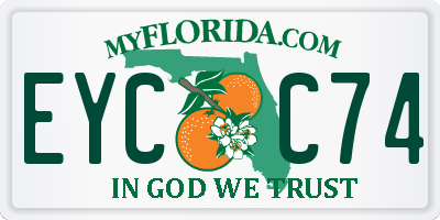 FL license plate EYCC74