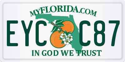 FL license plate EYCC87