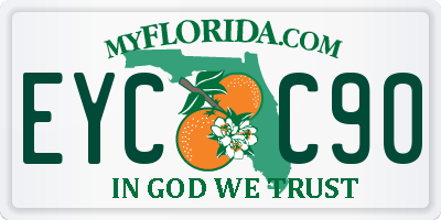 FL license plate EYCC90