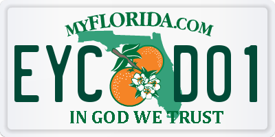 FL license plate EYCD01