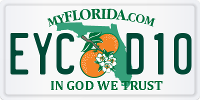 FL license plate EYCD10