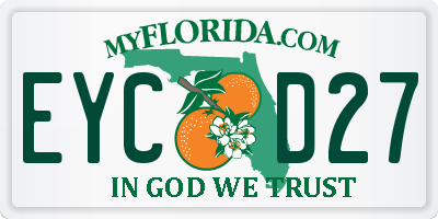 FL license plate EYCD27