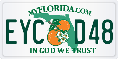 FL license plate EYCD48