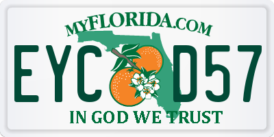 FL license plate EYCD57