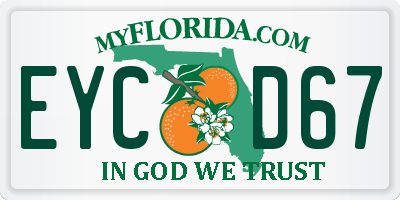 FL license plate EYCD67
