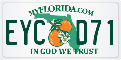 FL license plate EYCD71