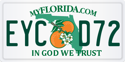 FL license plate EYCD72