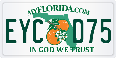 FL license plate EYCD75