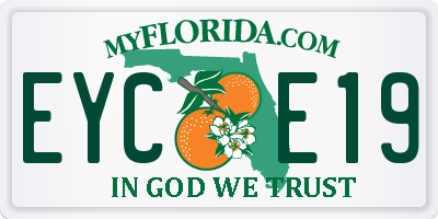FL license plate EYCE19