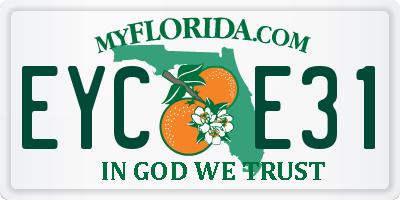 FL license plate EYCE31