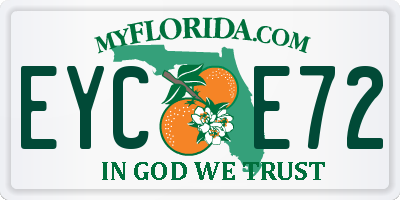 FL license plate EYCE72