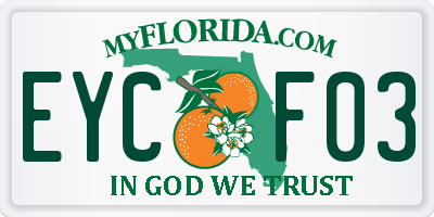 FL license plate EYCF03