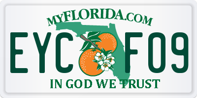 FL license plate EYCF09