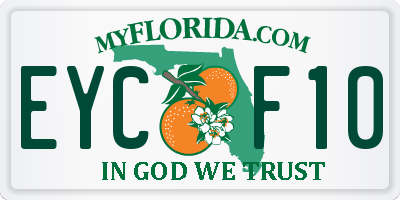FL license plate EYCF10
