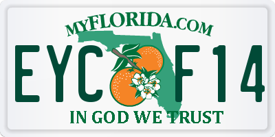 FL license plate EYCF14