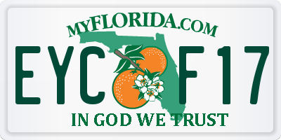 FL license plate EYCF17