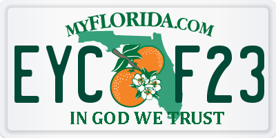 FL license plate EYCF23