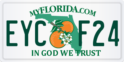 FL license plate EYCF24