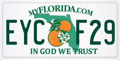 FL license plate EYCF29