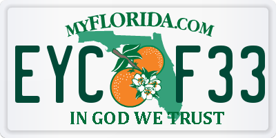 FL license plate EYCF33