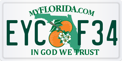 FL license plate EYCF34