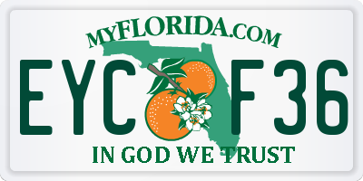 FL license plate EYCF36