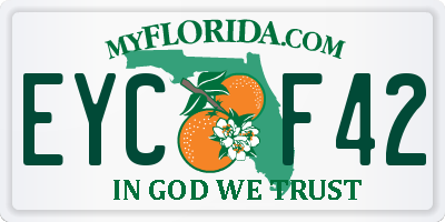 FL license plate EYCF42