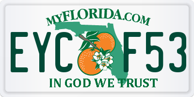 FL license plate EYCF53