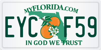 FL license plate EYCF59