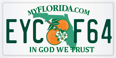 FL license plate EYCF64