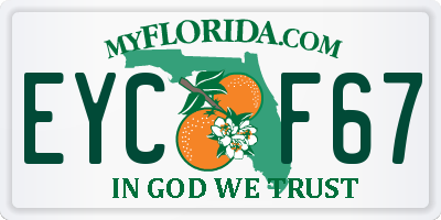FL license plate EYCF67