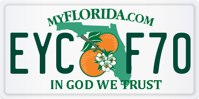 FL license plate EYCF70