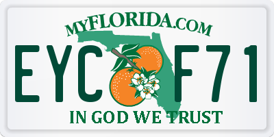 FL license plate EYCF71