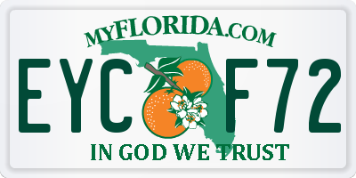 FL license plate EYCF72