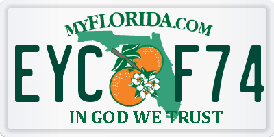 FL license plate EYCF74