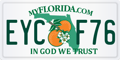 FL license plate EYCF76