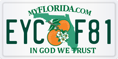 FL license plate EYCF81