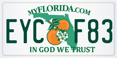 FL license plate EYCF83