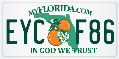 FL license plate EYCF86